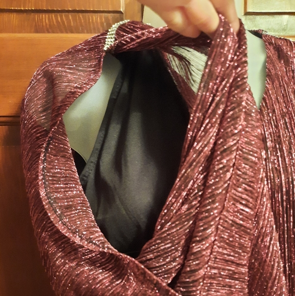 Chaus Metallic Red Blouse - Picture 5 of 12